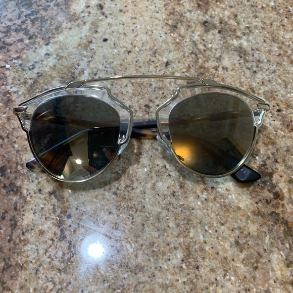 Dior sunglasses gold